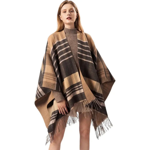 Poncho mexicain femme