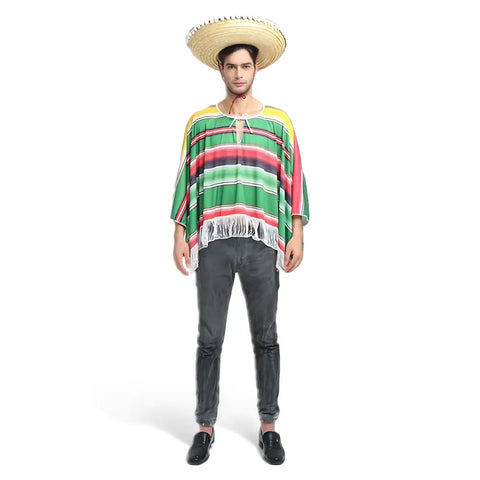 Poncho mexicain homme