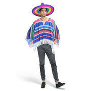 Poncho mexicain homme