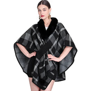 Poncho noir femme pas cher