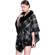 Poncho noir femme pas cher