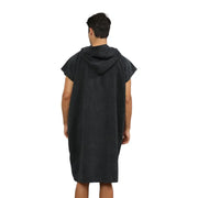 Poncho noir homme long