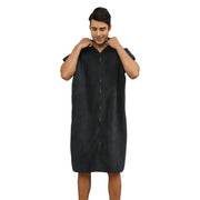 Poncho noir homme long