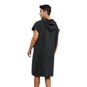 Poncho noir homme long