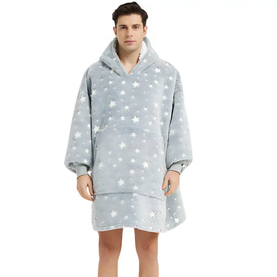 Poncho Polaire Capuche Homme