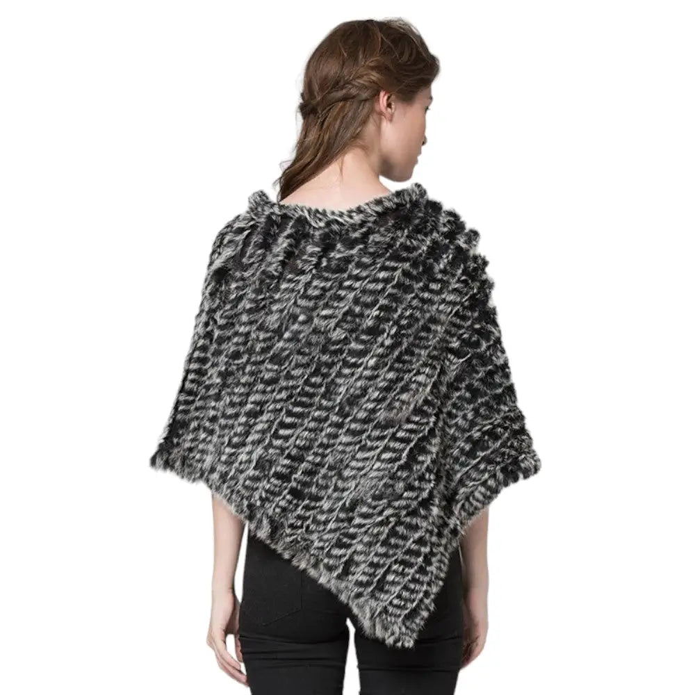 Poncho polaire femme gris