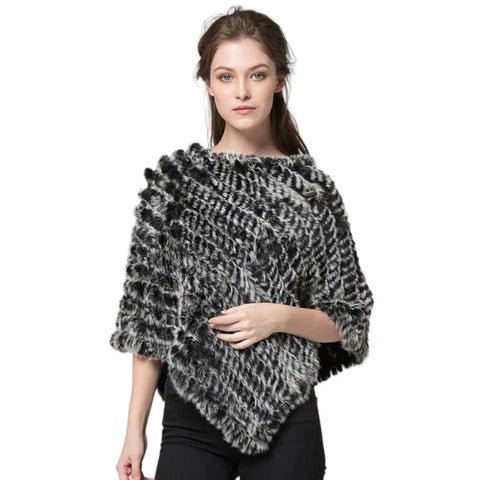 Poncho polaire femme gris