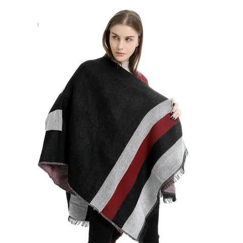 Poncho Pour Femme Hiver Chaud