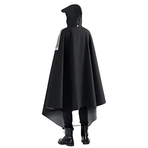 Poncho pour homme capuche noir