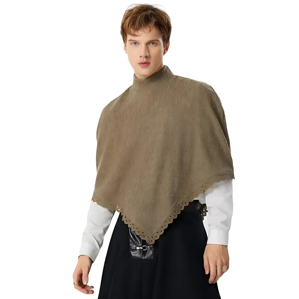 Poncho pure laine homme