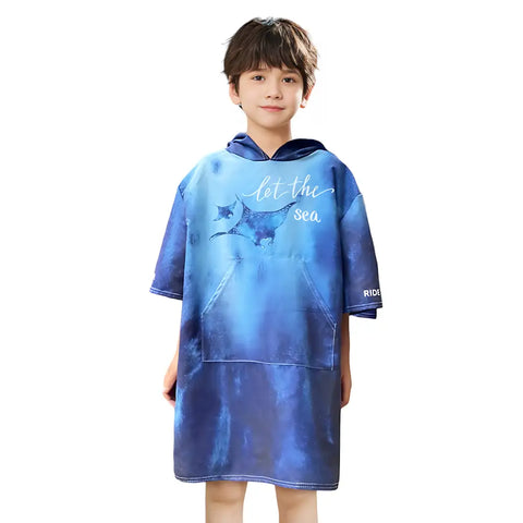 Poncho serviette de plage enfants