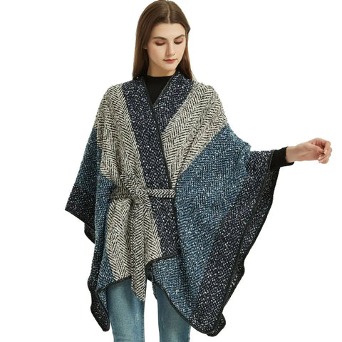 Poncho western femme