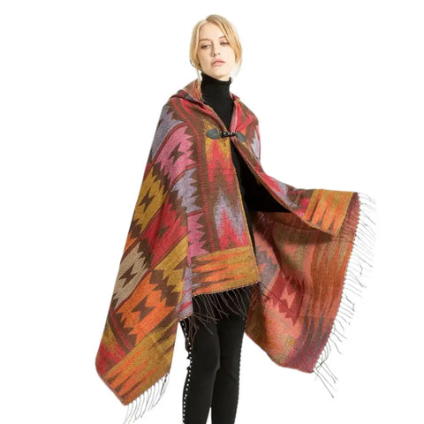 Pull poncho court femme