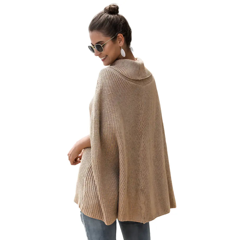 Pull poncho femme avec manches