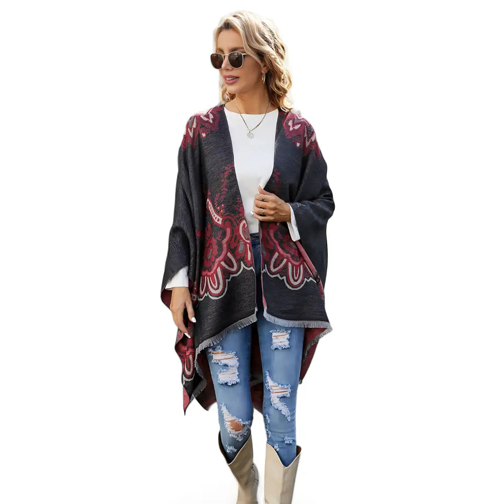 Pull poncho femme hiver stylé