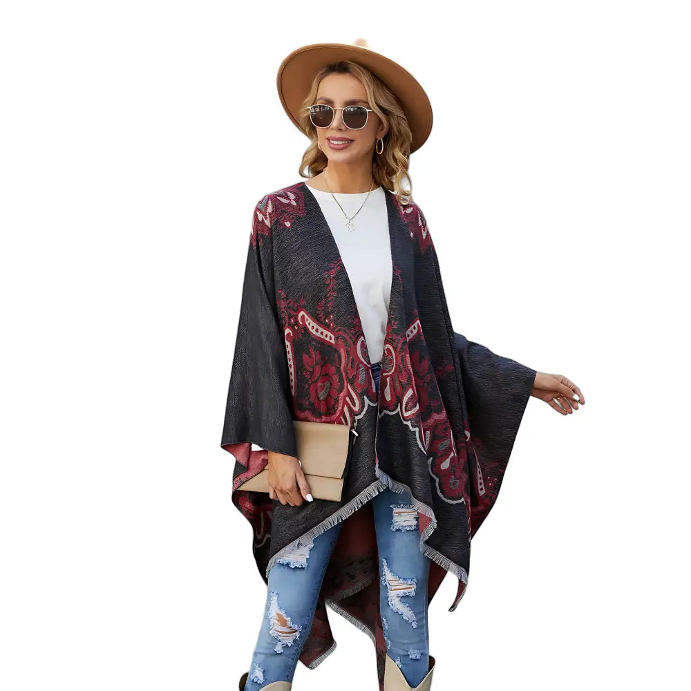 Pull poncho femme hiver stylé