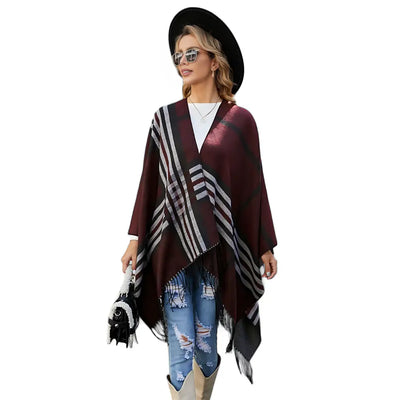 Pull poncho femme hiver stylé