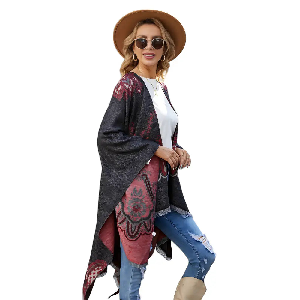 Pull poncho femme hiver stylé