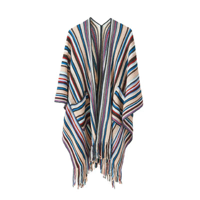 Pull style poncho femme